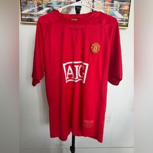 Manchester United Soccer 42 Jersey Size L VTG Y2k